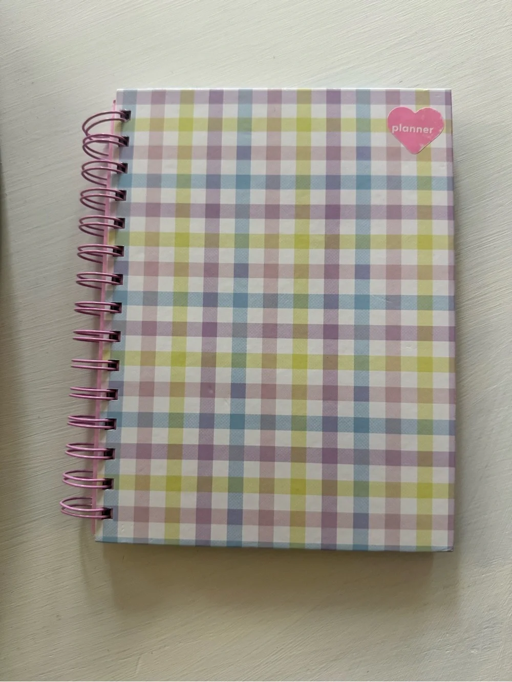 Stoney Clover x Target Plaid Spiral-Bound Planner with Pink Coil
